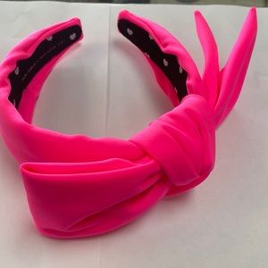 Lele Sadoughi x Atlantic Pacific Pink Knotted Tie  Headband